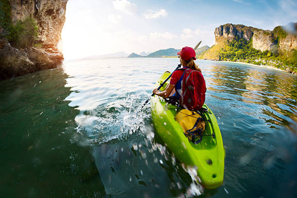 istock Woman with the kayak 614315740