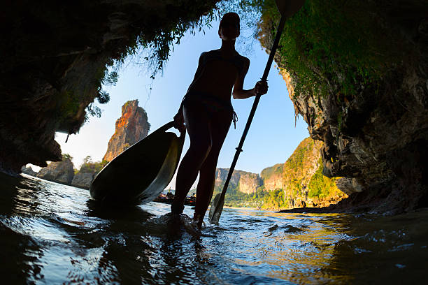 istock Woman with the kayak 614316520