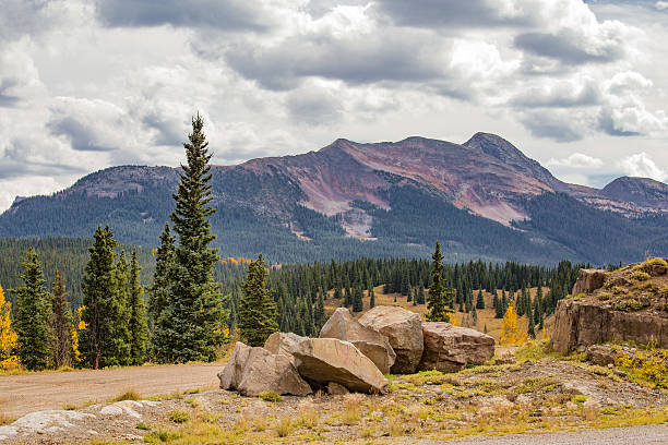 istock Mountains along road to Silverton 614317328