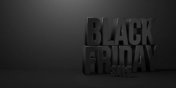 black friday sale 3d render graphic stock photo