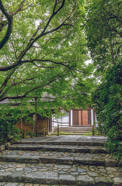 Kyoto, Japan - August 17, 2016: Scenery of the Ryoan-ji Temple in Kyoto prefecture