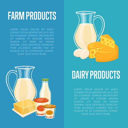 Flyer Daity Dairy Products Vertical Flyers With Space For Text Stock Illustration ...