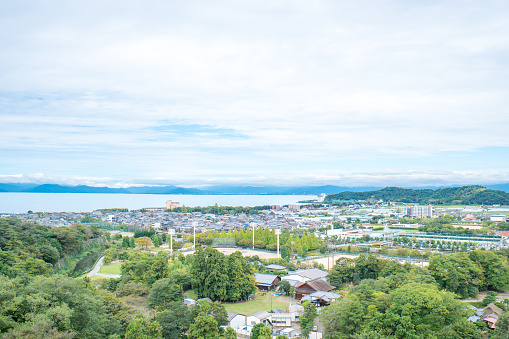 Scenery of Lake Biwa.
