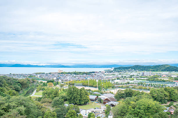 Scenery of Lake Biwa Scenery of Lake Biwa. ksar stock pictures, royalty-free photos & images