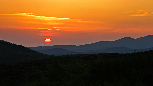 istock Sunset at greek coast in Sithonia, Greece 614325470