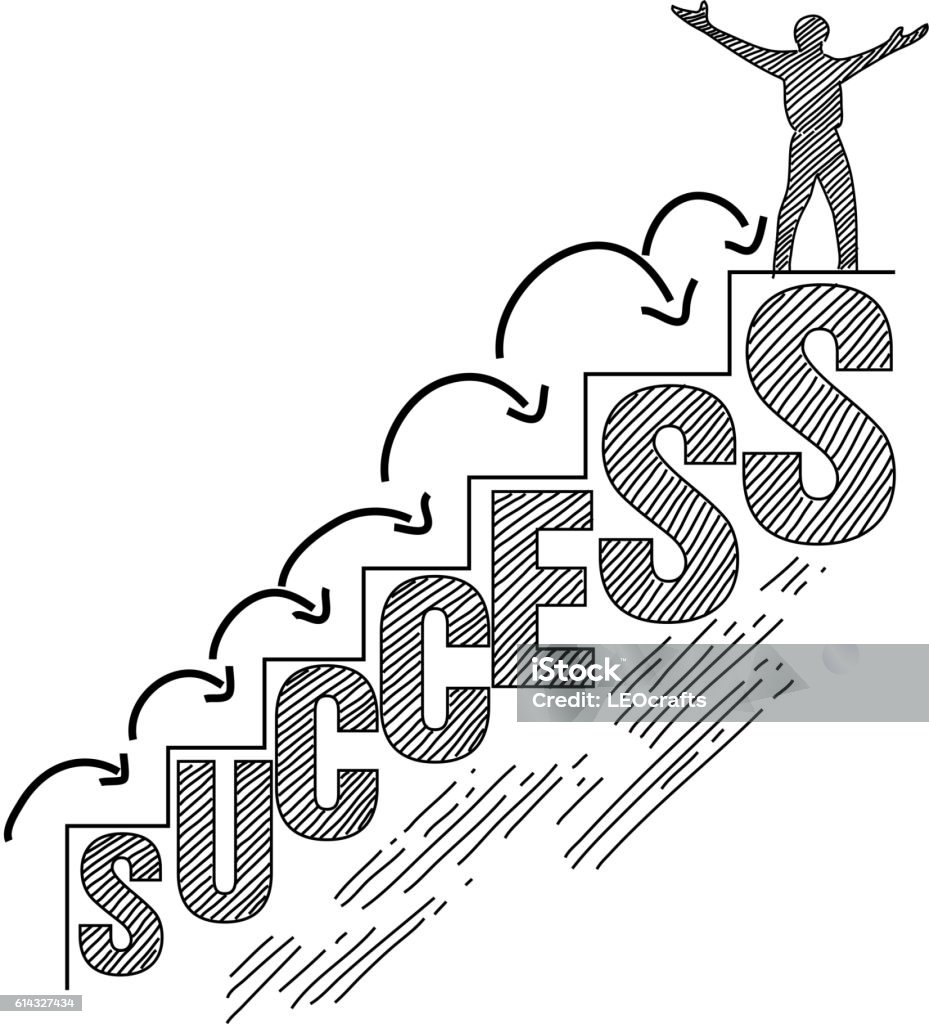 Success Example Drawing Success Concept Drawing Stock Illustration - Download Image Now - Adult ...