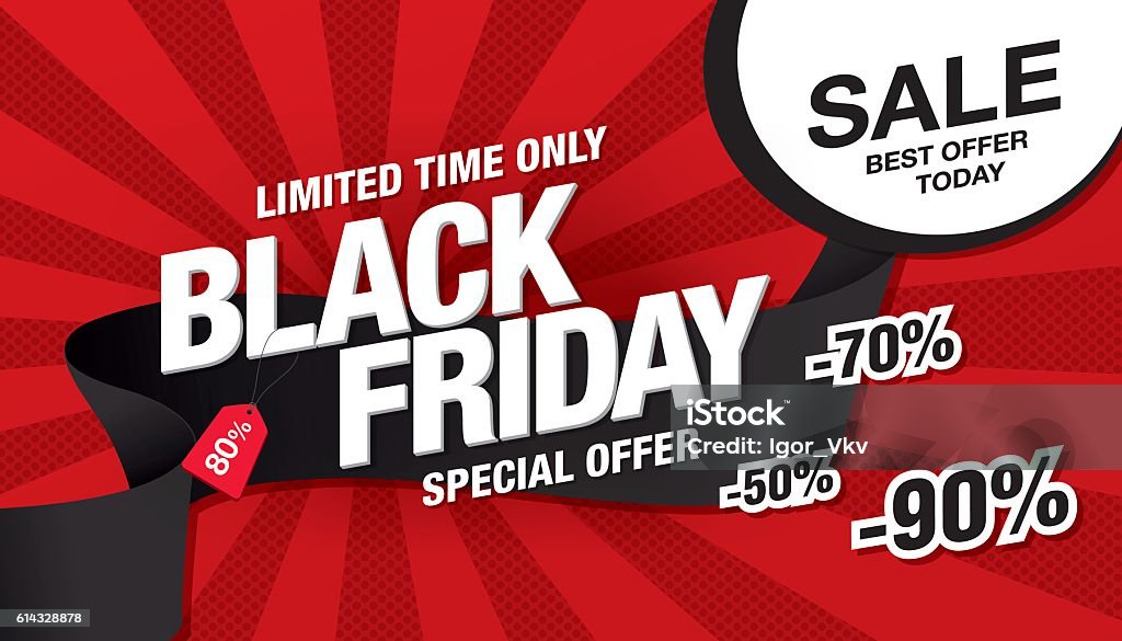 Black friday sale banner template design Black friday sale vector banner Black Friday - Shopping Event stock vector