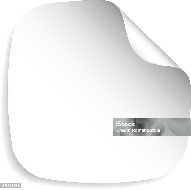 Side Sticker Empty Blank Sticker Stock Illustration - Download Image Now - Announcement ...