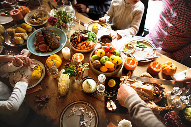 istock People Celebrating Thanksgiving Holiday Tradition Concept 614334104