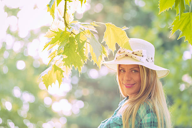Girl posing outdoors.