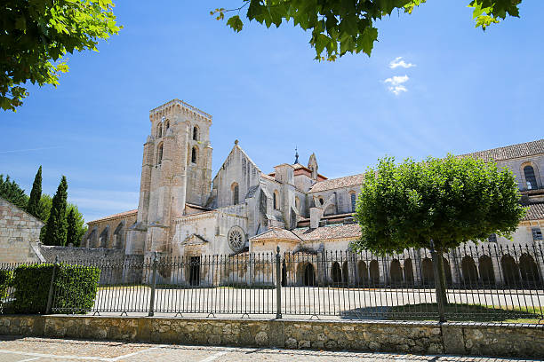 Las Huelgas Abbey near Burgos in Spain The Abbey of Santa Maria la Real de Las Huelgas is a monastery of Cistercian nuns located near Burgos in Spain. It is the site of many weddings of royal families. abbey monastery photos stock pictures, royalty-free photos & images