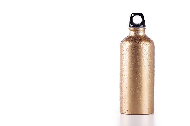 istock gold steel bottle 614339442