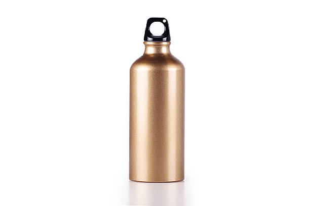 istock gold steel bottle 614339454