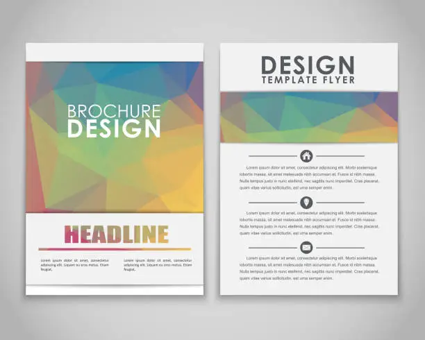 Vector illustration of Design flyers and brochures polygonal