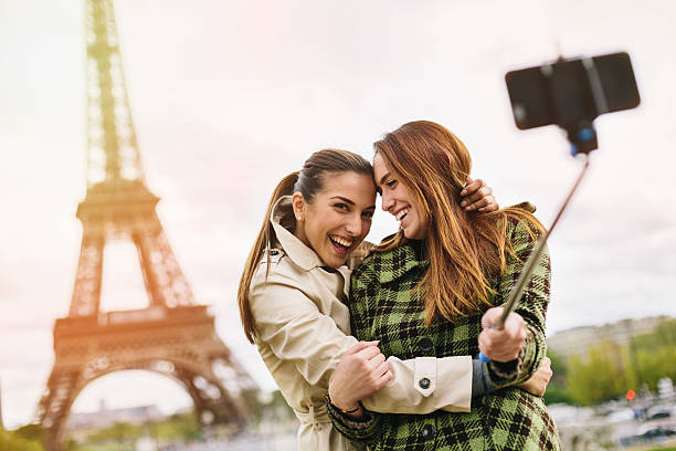 istock Friend Selfie in Paris 614340256