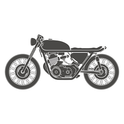 classic vintage motorcycle, cafe racer theme