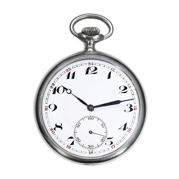 istock Old swiss pocket watch isolated 614347858