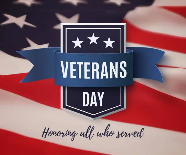 Vector illustration of Veterans Day background.