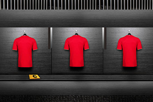 changing room football shirt on changing room locker room stock pictures, royalty-free photos & images