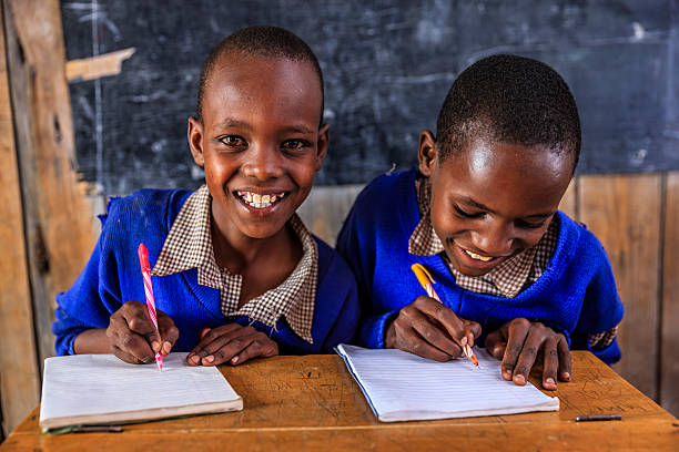 istock African children during English language class, Kenya 614407232