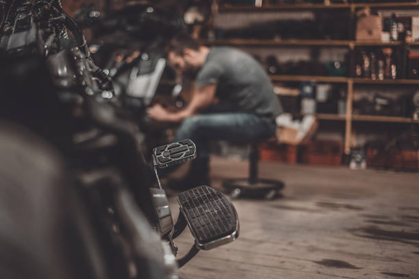 Repairing bike.