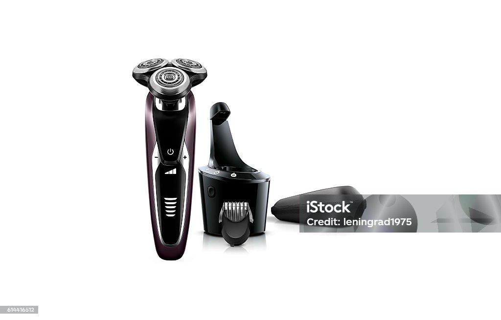 Electric shaver set isolated Electric shaver set isolated. Body Care Stock Photo