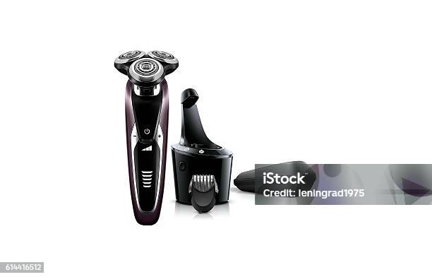 Electric Shaver Set Isolated Stock Photo - Download Image Now - Body Care, Cut Out, Electric Razor
