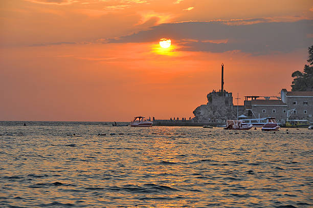 Sunset ha the Adriatic coast is very beautiful always