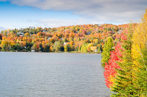 istock Autumn mountain with lake 614425304