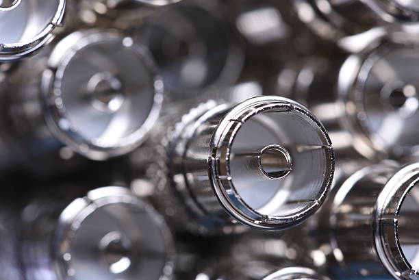 istock Group of coaxial tv connectors 614427660