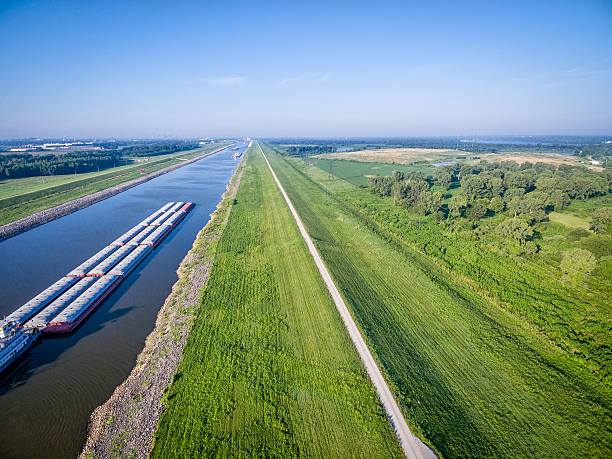 istock Chain of Rocks Canal aerial view 614428986