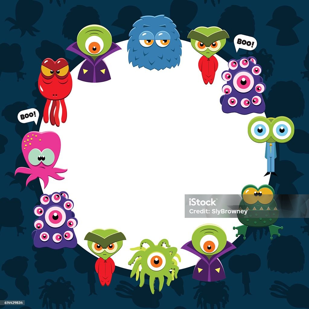 Monster Color Frame Monster Frame Stock Illustration - Download Image Now - Alien, Animal ...