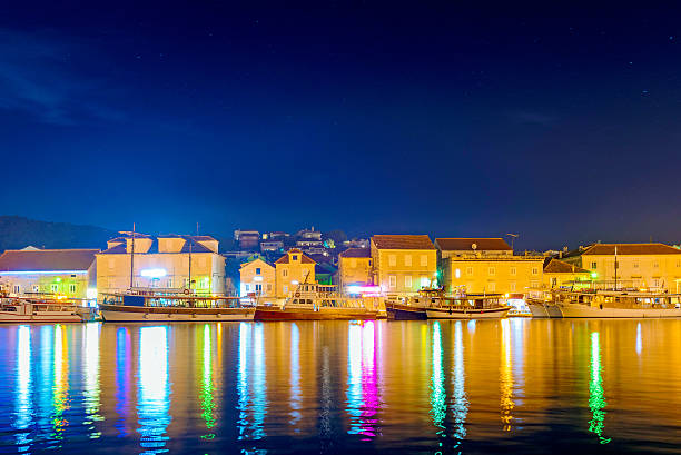 istock Trogir harbor with buildings 614431760