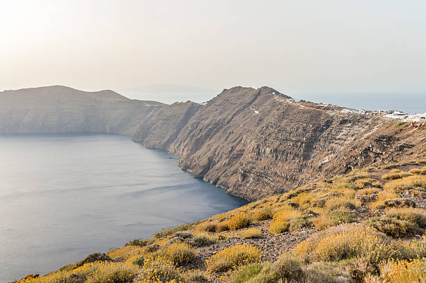 istock Panoramic view of the beautiful caledera in Santorini, Greece 614431958