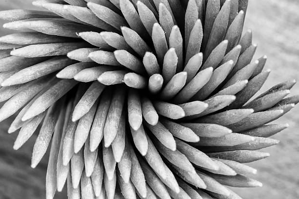 istock Spiral of toothpicks 614433546