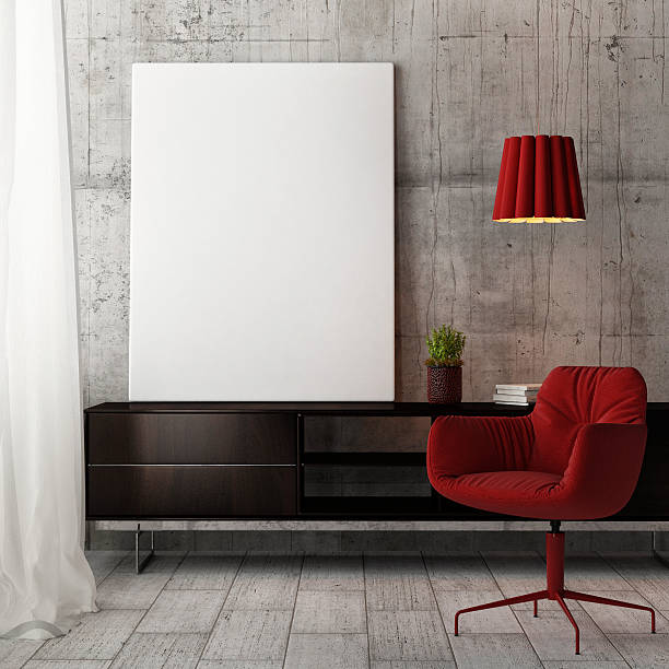 istock Mock up poster, retiring room 614433784