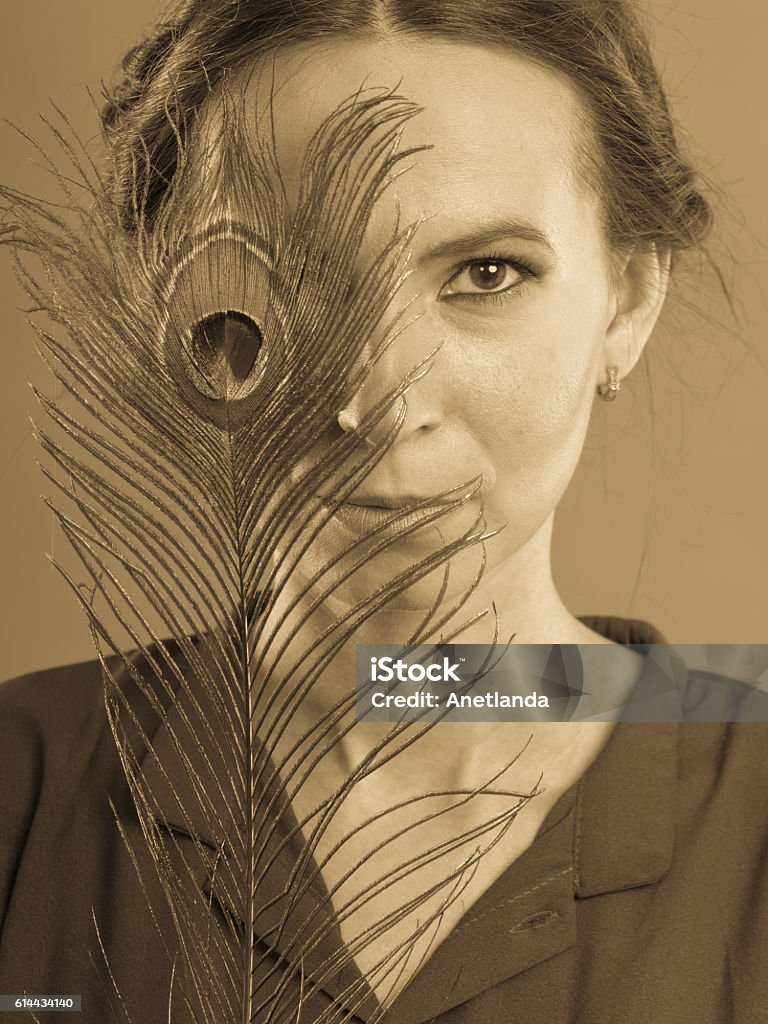 Eyelashes Feather Adult Brown Eyelashes Feather Adult Brown
