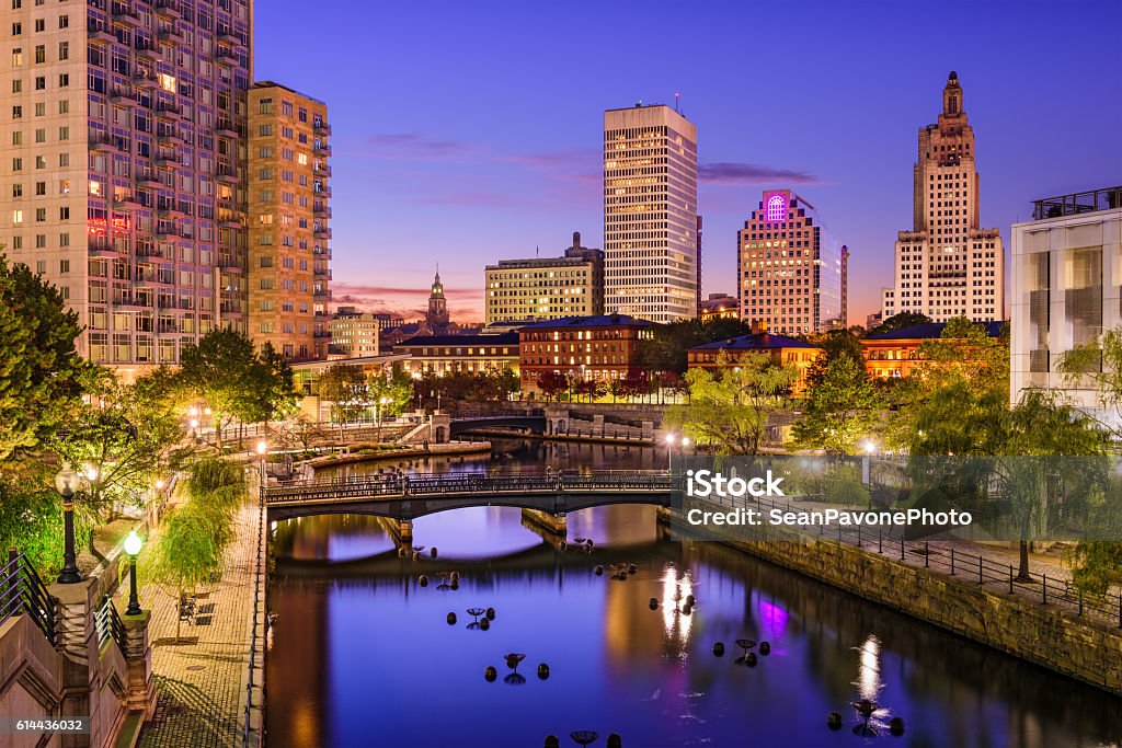 Providence, Rhode Island Cityscape Providence, Rhode Island, USA park and skyline. Rhode Island Stock Photo