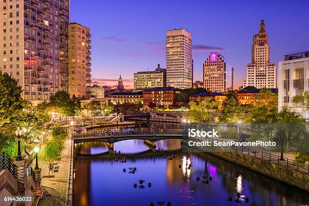 Providence Rhode Island Cityscape Stock Photo - Download Image Now - Rhode Island, Providence - Rhode Island, Urban Skyline