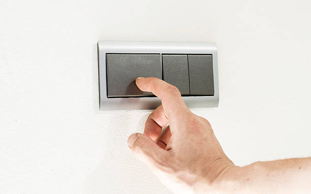 istock The process of turning on the light 614436434