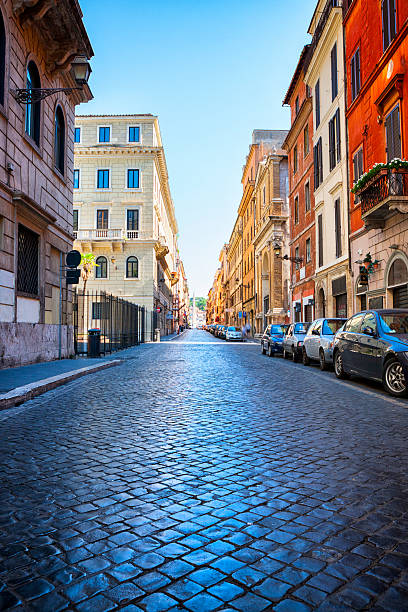 istock Downtown street in Rome, Italy 614436560