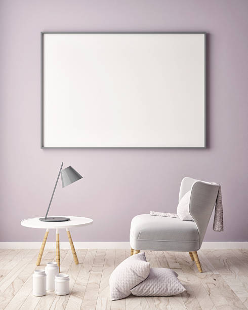 istock mock up blank poster on the wall hipster living room 614437152