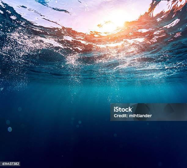 Blue Sea Stock Photo - Download Image Now - Underwater, Sea, Water