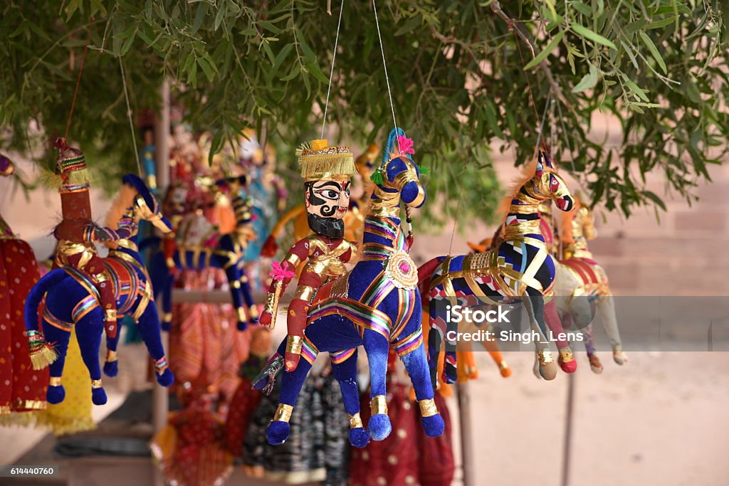 bonecos artesanais coloridos Rajasthan - Foto de stock de Adulto royalty-free