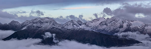 istock Snow-covered top of Greater Caucasus Mountain Range 614441186