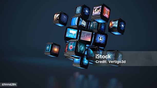 Concetto Di Smart Tv - Fotografie stock e altre immagini di Industria televisiva - Industria televisiva, Televisore, Tecnologia