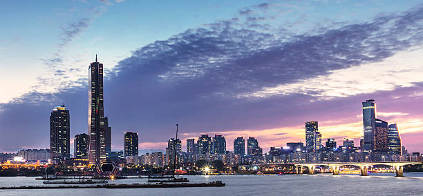 istock Sunset Clouds at Yeouido Han River in Seoul Korea. 614448052