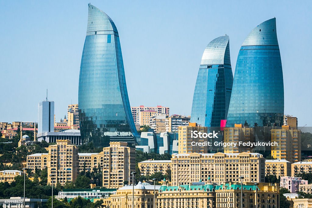 Skyscrapers in Baku Baku Stock Photo