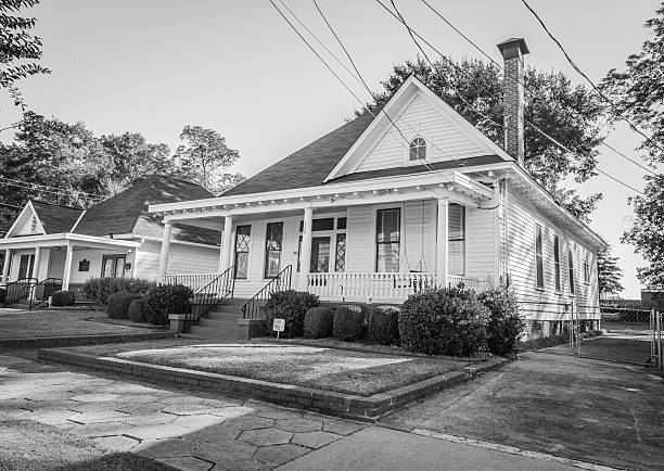 Haunted house black and white - gate