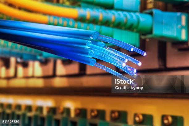 Fiber Optical Cables Stock Photo - Download Image Now - Fiber Optic, Internet, Connection